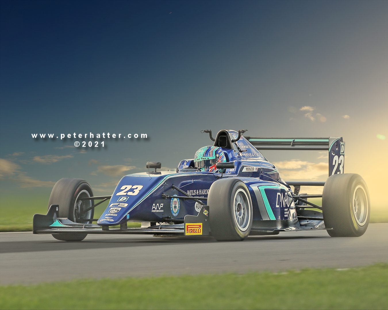 Billy Monger testing with Carlin Racing before his return to racing in British F3 at Donington Park in 2018.