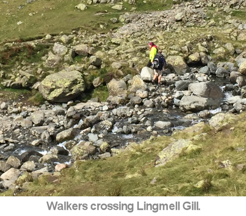 crossing lingmell gill
