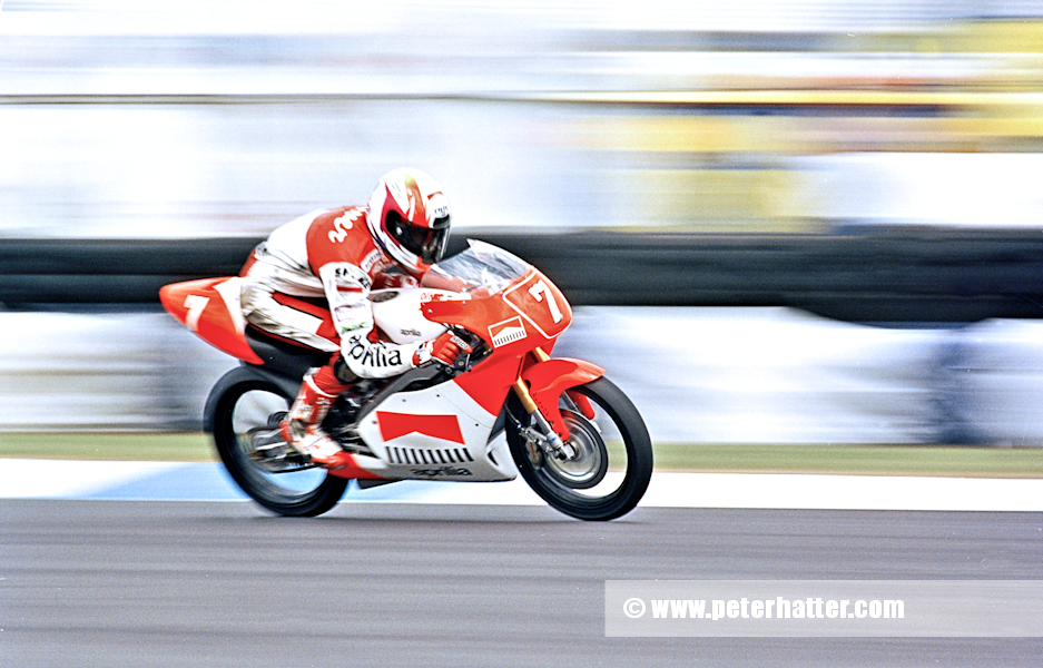 Sports photography example of panning the camera.